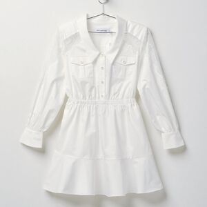 Elegant White Button-Up Dress